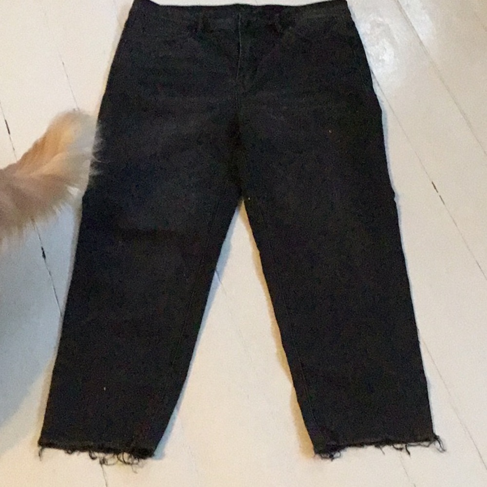 Seven Black Distressed hem Women's Jeans. Size 12